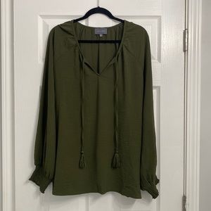 Olive Green Tunic Blouse